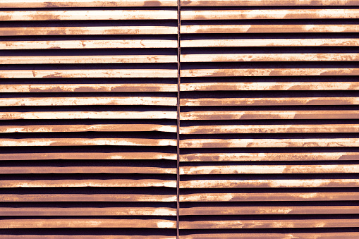 Texture of rusty metal shutters