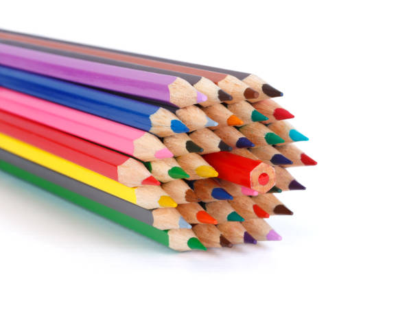 istock Colored pencils concept - opposition to the majority 985841110