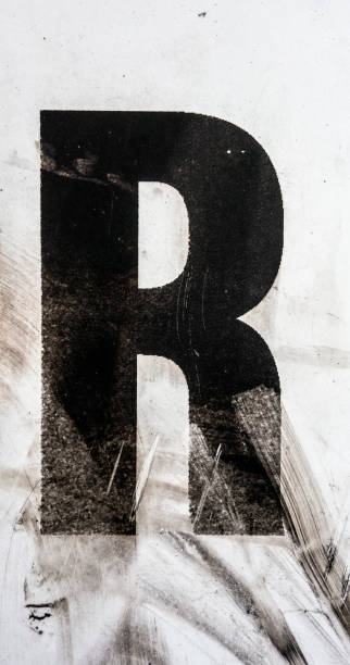 istock Written Wording in Distressed State Typography Found Letter R 985851988