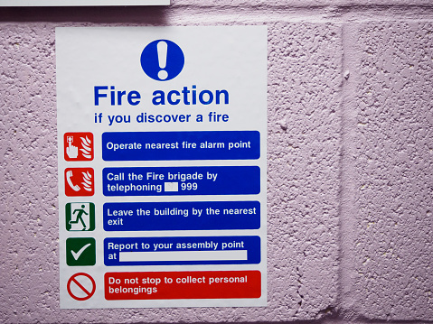 Health and Safety Fire Action Assembly Point UK Sign
