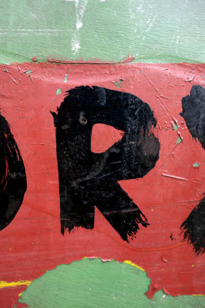 istock Written Wording in Distressed State Typography Found Letter R 985859774