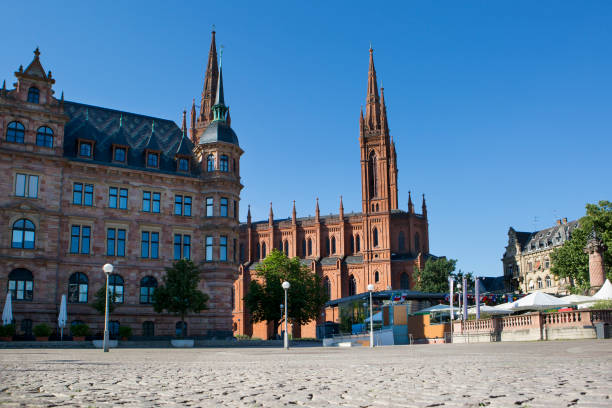 Wiesbaden, Marktkirche and Rathaus, town hall