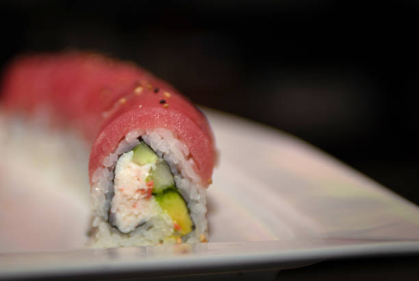 Close up on Tuna California Roll