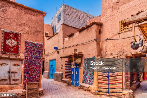 Handmade Carpets And Rugs In Morocco Stock Photo - Download Image Now - Marrakesh, Morocco, Casablanca - Morocco