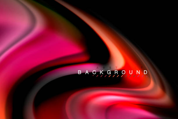 istock Fluid liquid colors design, colorful marble or plastic wavy texture background, glowing multicolored elements on black, for business or technology presentation or web brochure cover design, wallpaper 985926674