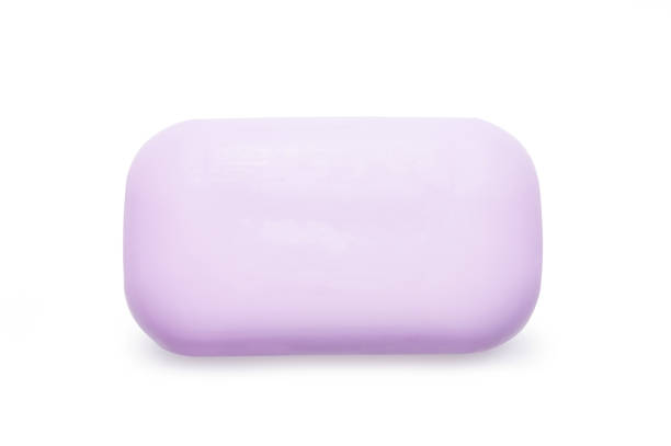 istock Top view of Purple soap isolated on white background 985926736