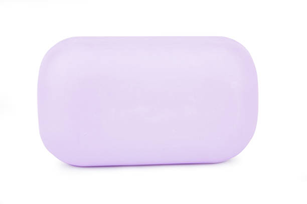 istock Top view of Purple soap isolated on white background 985926788