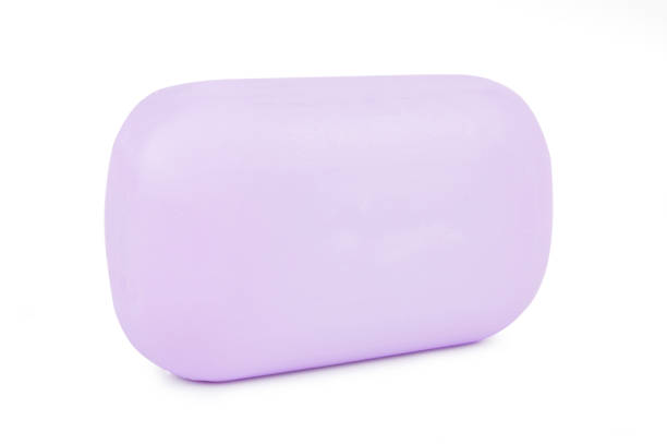 istock Top view of Purple soap isolated on white background 985926838
