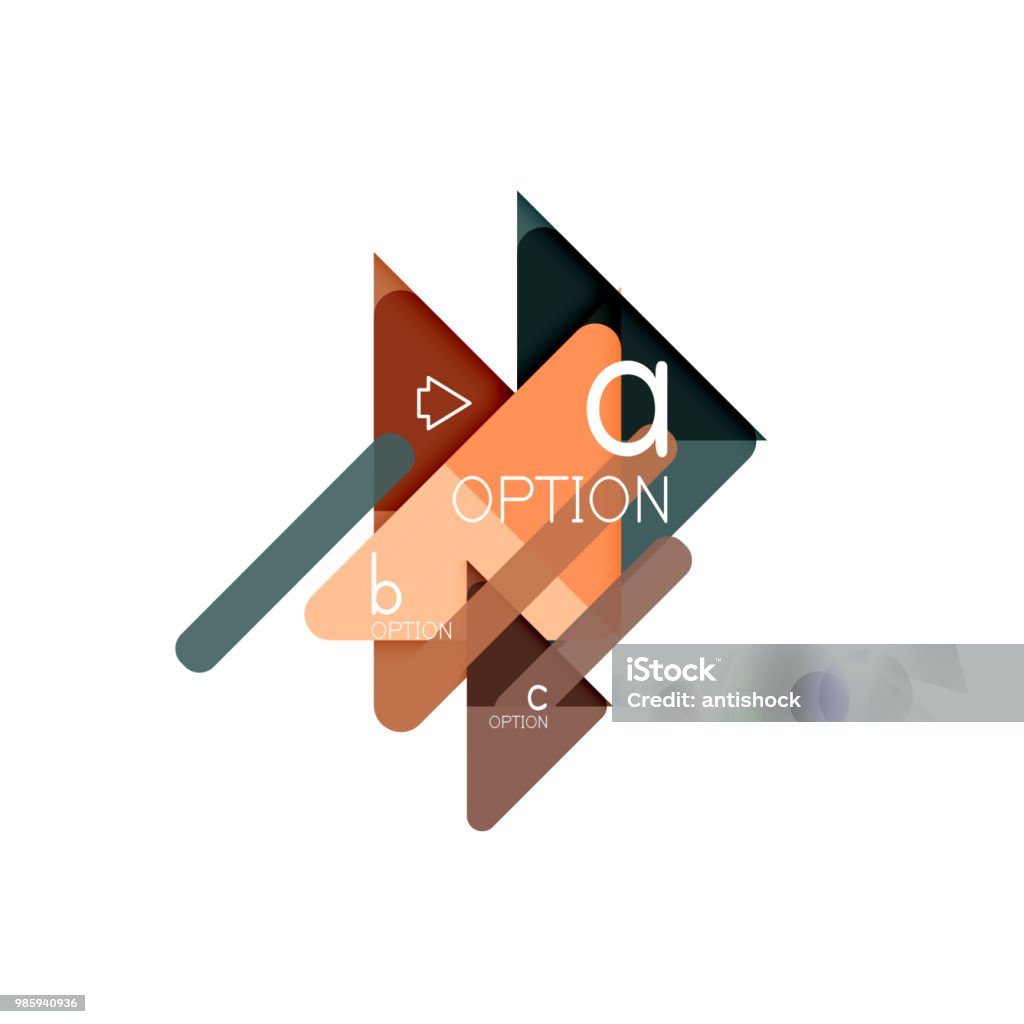 Triangle Data Visualization Design Option Infographic Layout Stock ...