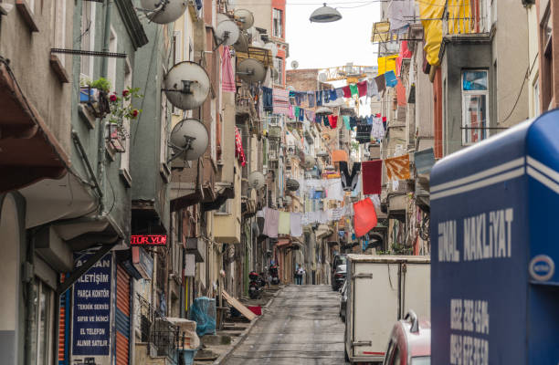Turkey, Istanbul, June 2018 - One of the streets in Beyoglu district at day time