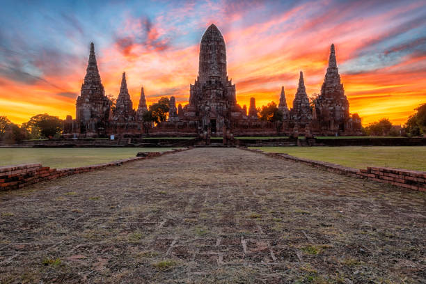 istock Wat Chai-wat-tha-na Ram The old temple is located at Ban Phra. 985969378
