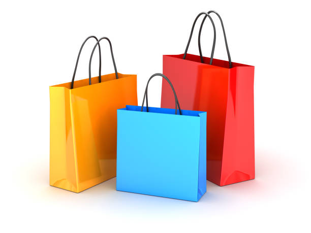 Colorful shopping bag stock photo
