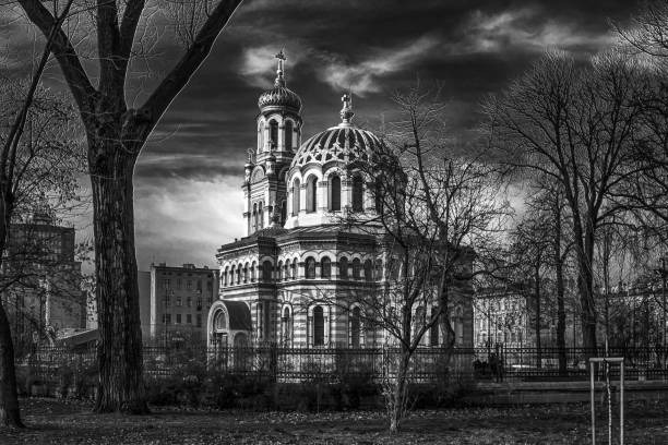 istock A historic building on black and white photography. 986000426