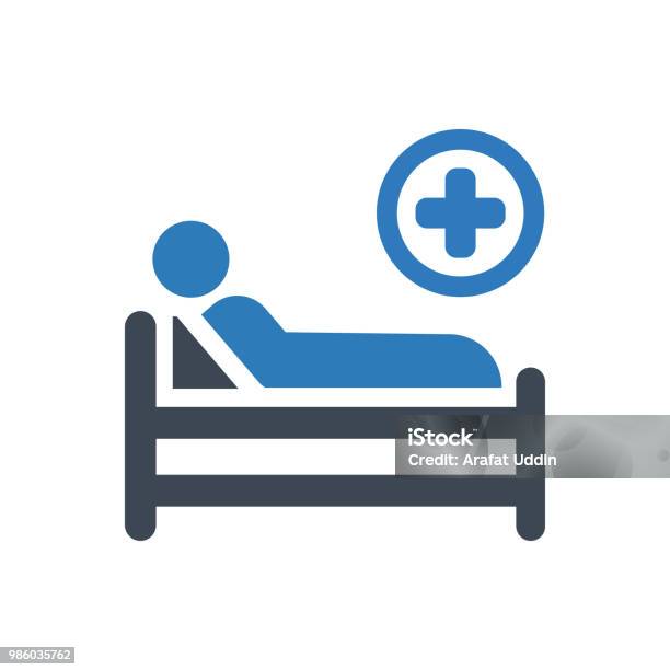 병원 침대 아이콘크기 병원에 대한 스톡 벡터 아트 및 기타 이미지 - 병원, 아이콘, 침대
