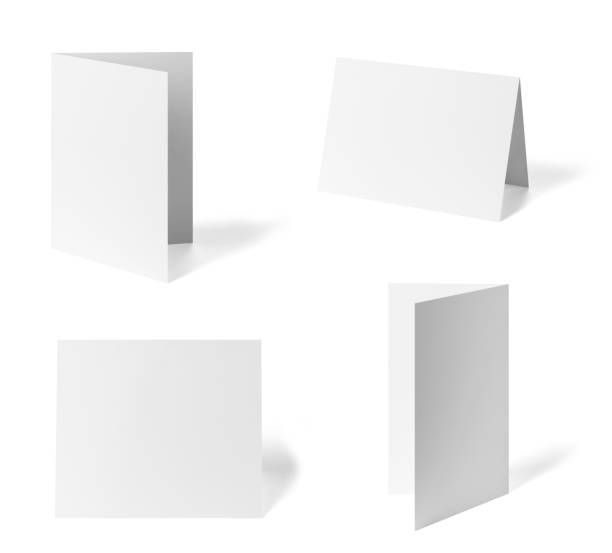 istock folded leaflet white blank paper template book desktop calendar 986036812