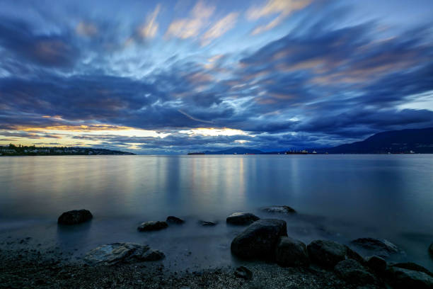 istock Sunset glow at blue hour, Vancouver, British Columbia 986051132