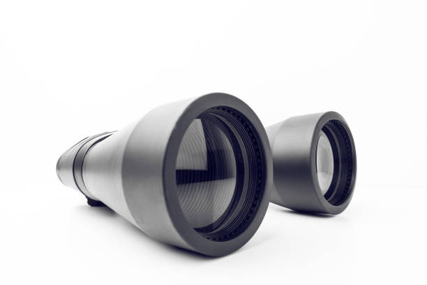 Scenic lookout binoculars at Garda lake sea