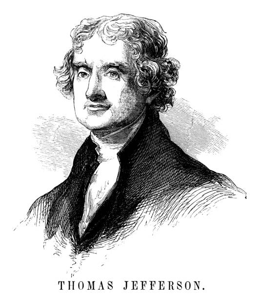 Thomas Jefferson - ilustração de arte em vetor