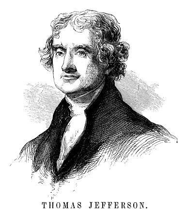 Thomas Jefferson - Scanned 1855 Engraving