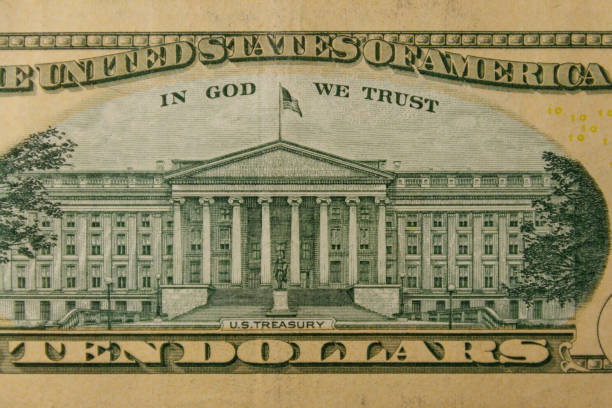 10 달러 지폐의 매크로 촬영 - 2841 뉴스 사진 이미지