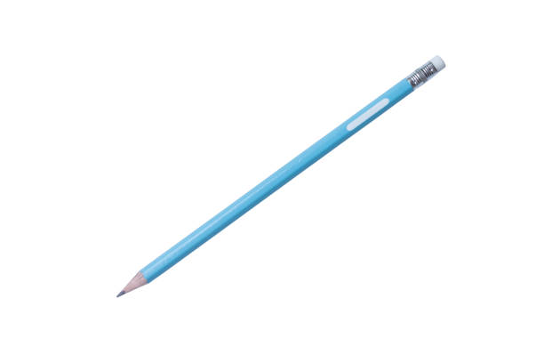 istock Amazing isolated Light blue  pencil on white background 986075580