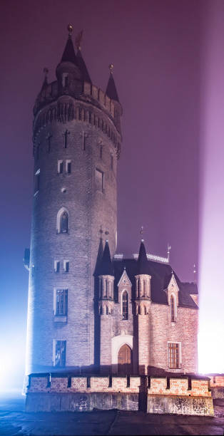 istock The Flatow tower in Babelsberg Park in dense fog 986088798