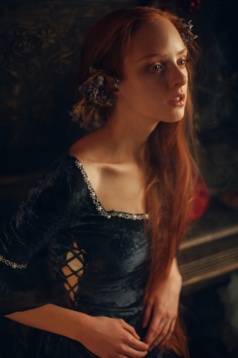 Girls, redhair, People, Noble beauty, historical dress, period costume