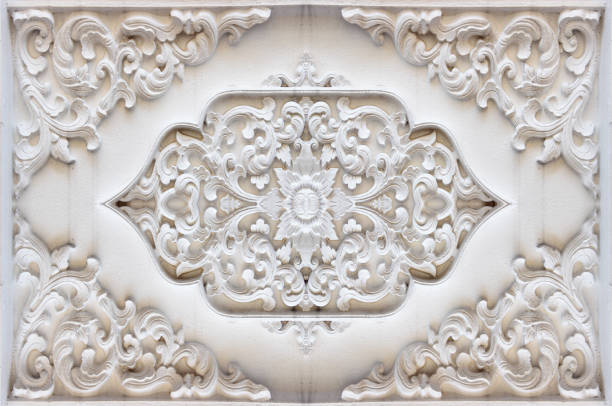 istock Background texture stucco wall Thailand religion. 986122850