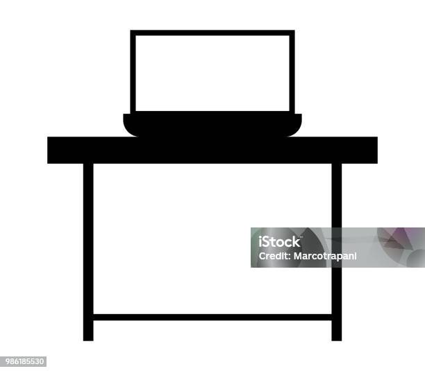 Working Station Vector Work Station Stock Illustration - Download Image Now - Business ...
