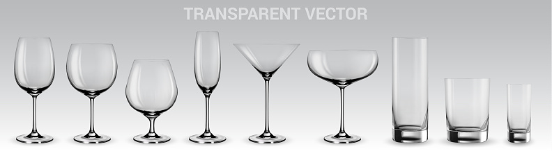 Set of vector glasses