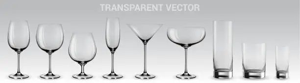 Vector illustration of Set of vector glasses