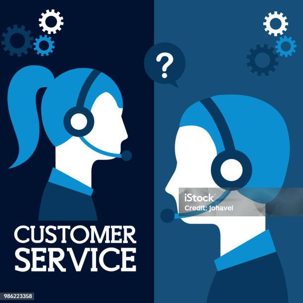 People Customer Service Stock Illustration - Download Image Now - Dispatcher, Adult, Business