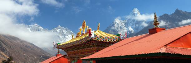 istock Tengboche Monastery with stupa and mount Everest 986227890