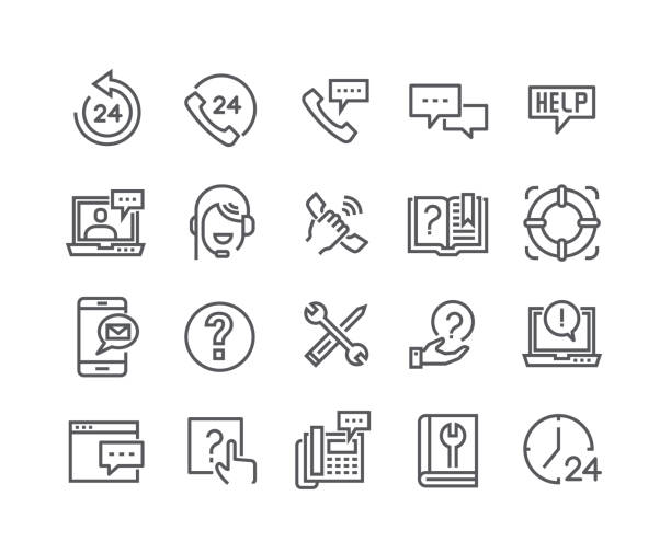 Editable simple line stroke vector icon set,Help Desk, Support, Feedback, technical Service and more. 48x48 Pixel Perfect. Editable simple line stroke vector icon set,Help Desk, Support, Feedback, technical Service and more. 48x48 Pixel Perfect. phone repair stock illustrations