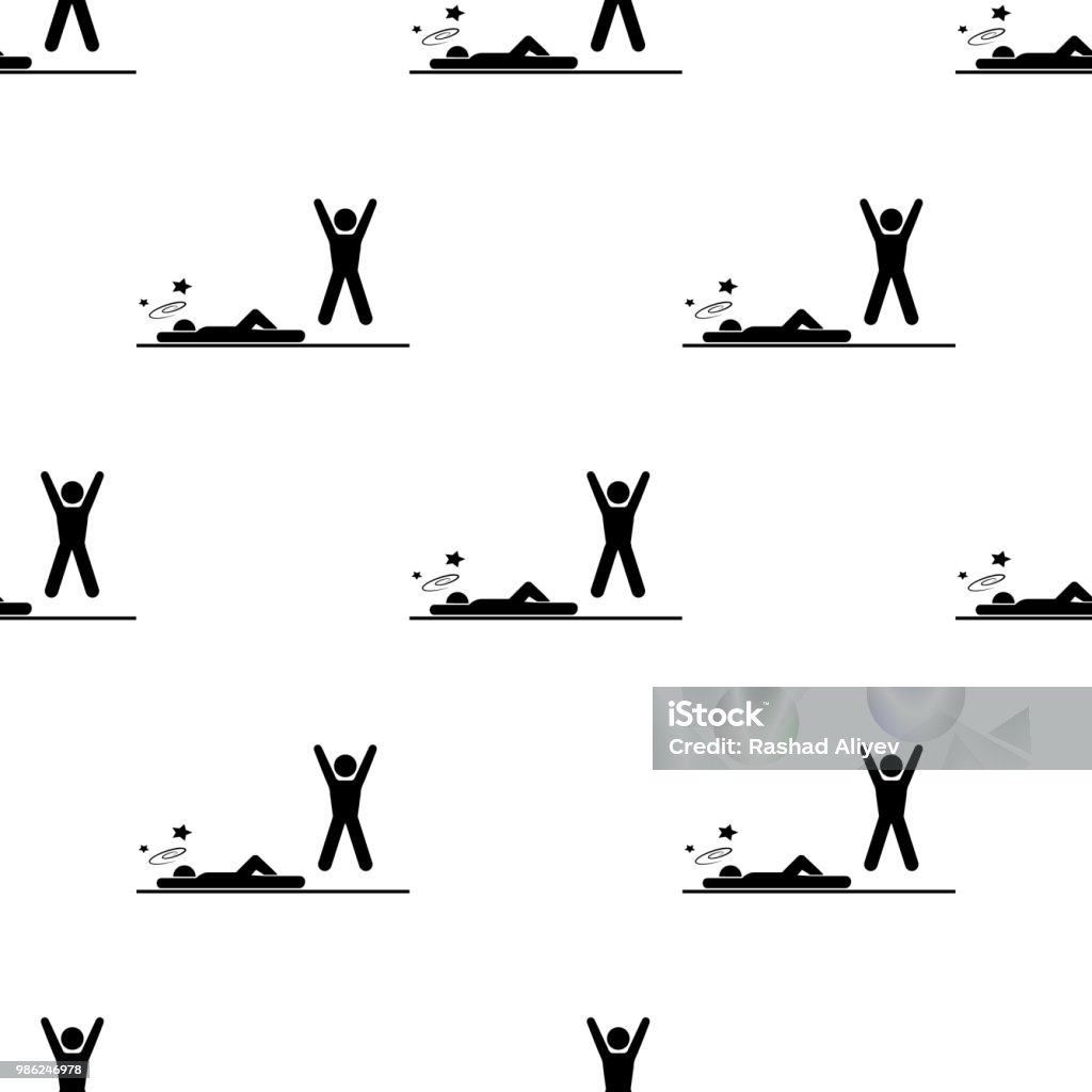 knockdown in action icon. Element of Fight icons for mobile concept and web apps. Pattern repeat seamless knockdown in action icon can be used for web and mobile apps knockdown in action icon. Element of Fight icons for mobile concept and web apps. Pattern repeat seamless knockdown in action icon can be used for web and mobile apps on white background Adult stock vector