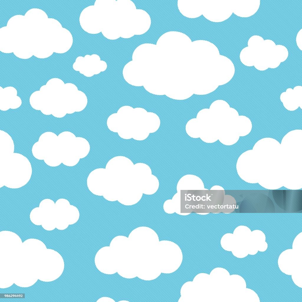 Nuvole modello blu - arte vettoriale royalty-free di Nube