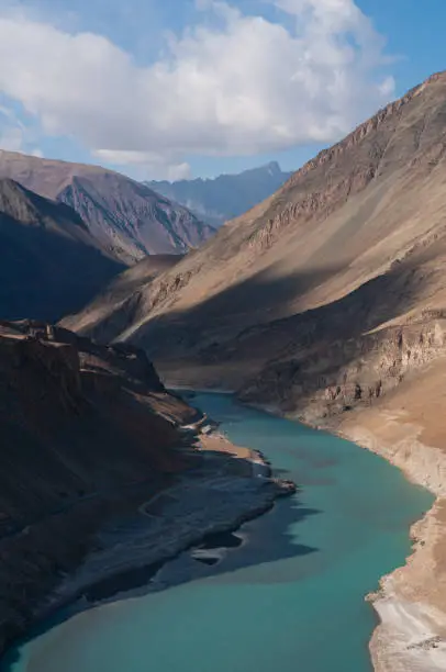 indus river in himalayas, india
