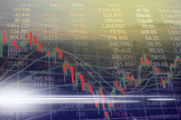 istock Stock market or trading graph and candlestick chart. Abstract finance background. 986298642