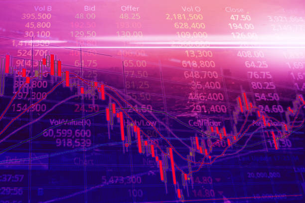 istock Stock market or trading graph and candlestick chart. Abstract finance background. 986298696