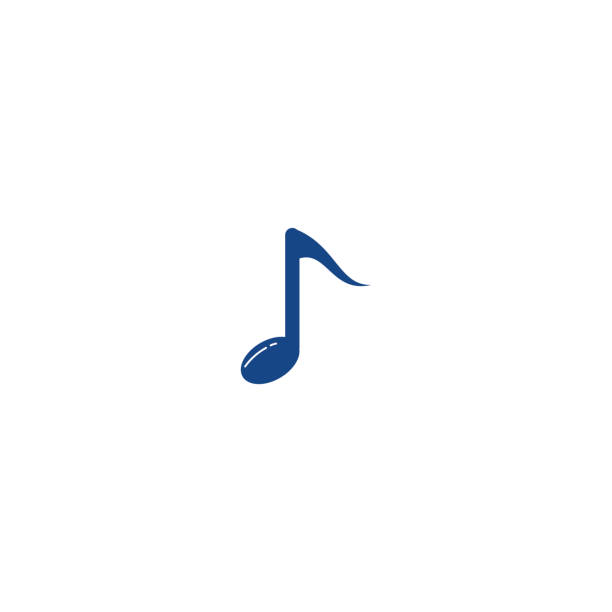 ilustrações de stock, clip art, desenhos animados e ícones de music note icon vector template design - musical staff musical note music musical symbol