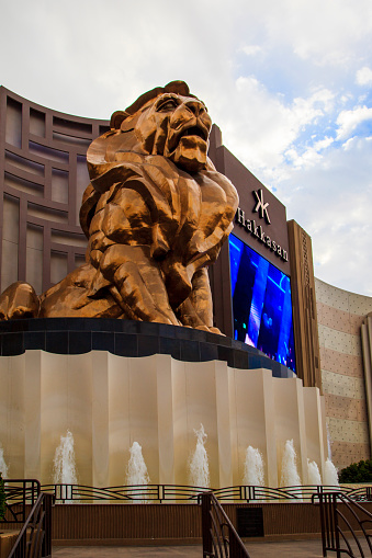 Las Vegas  USA - Jun 8 29 2015: MGM Grand Las Vegas as seen. The MGM Grand is the second largest hotel in the world by number of rooms and the largest hotel resort complex in the United States.