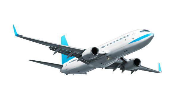 flygplan som isolerad på vit bakgrund - airplane bildbanksfoton och bilder