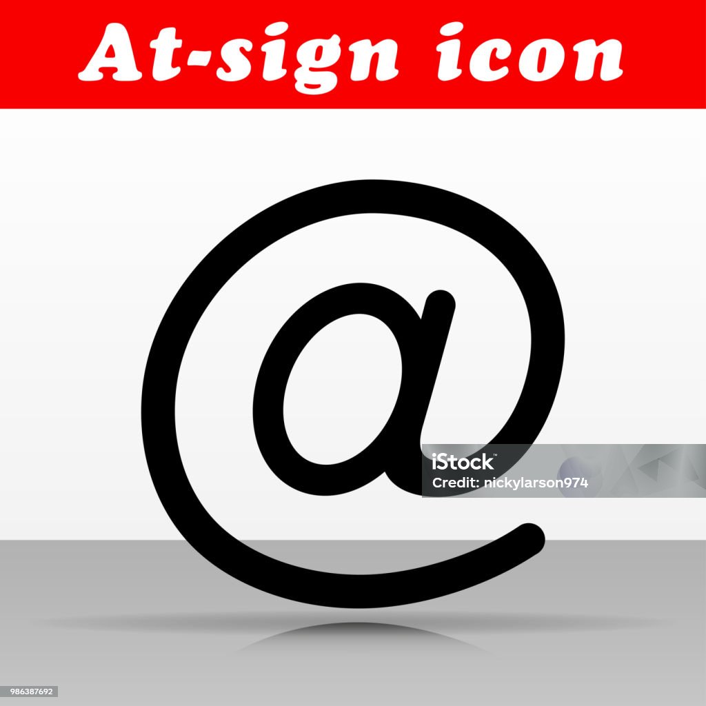 At Sign Vector Icon Design Stock Illustration - Download Image Now