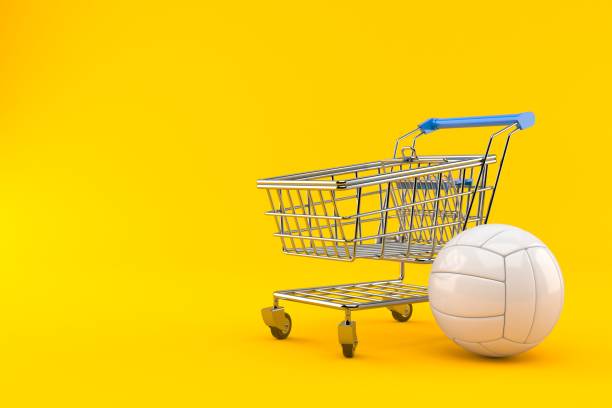 istock Volleyball with shopping cart 986426616