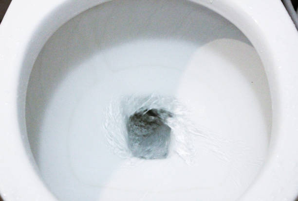 istock selective focus close up flushing toilet bowl for sanitary 986436770
