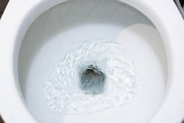 istock selective focus close up flushing toilet bowl for sanitary 986436786