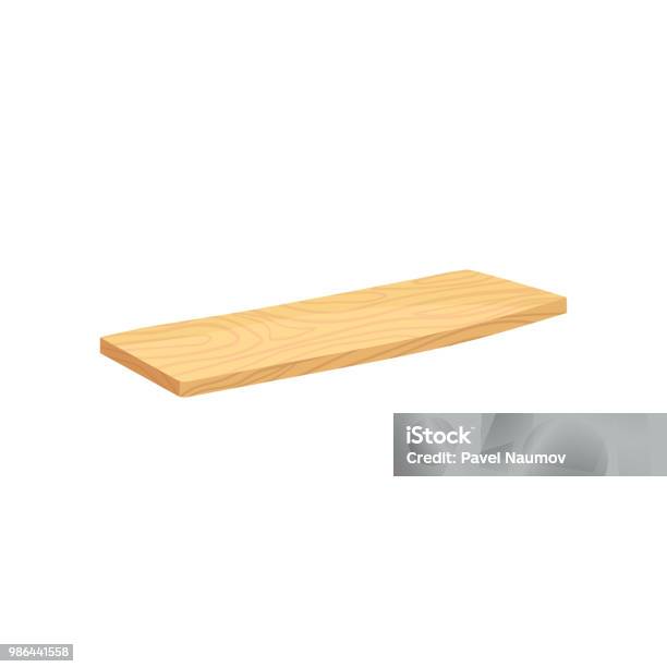 Flat Vector Icon Of Wooden Plank Board With Natural Texture Organic  Material Woodwork Industry Stock Illustration - Download Image Now - iStock