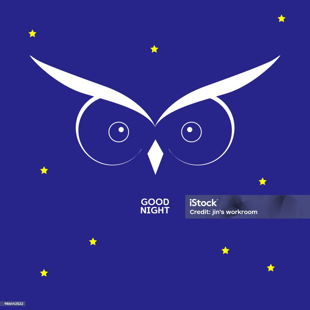 Owl Card Template Stock Illustration - Download Image Now ...