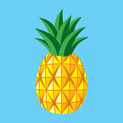 Vector illustration of a pineapple.