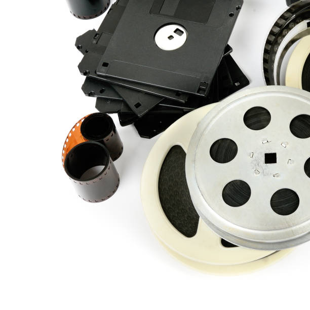 istock Old photo and video equipment isolated on white background. 986460064